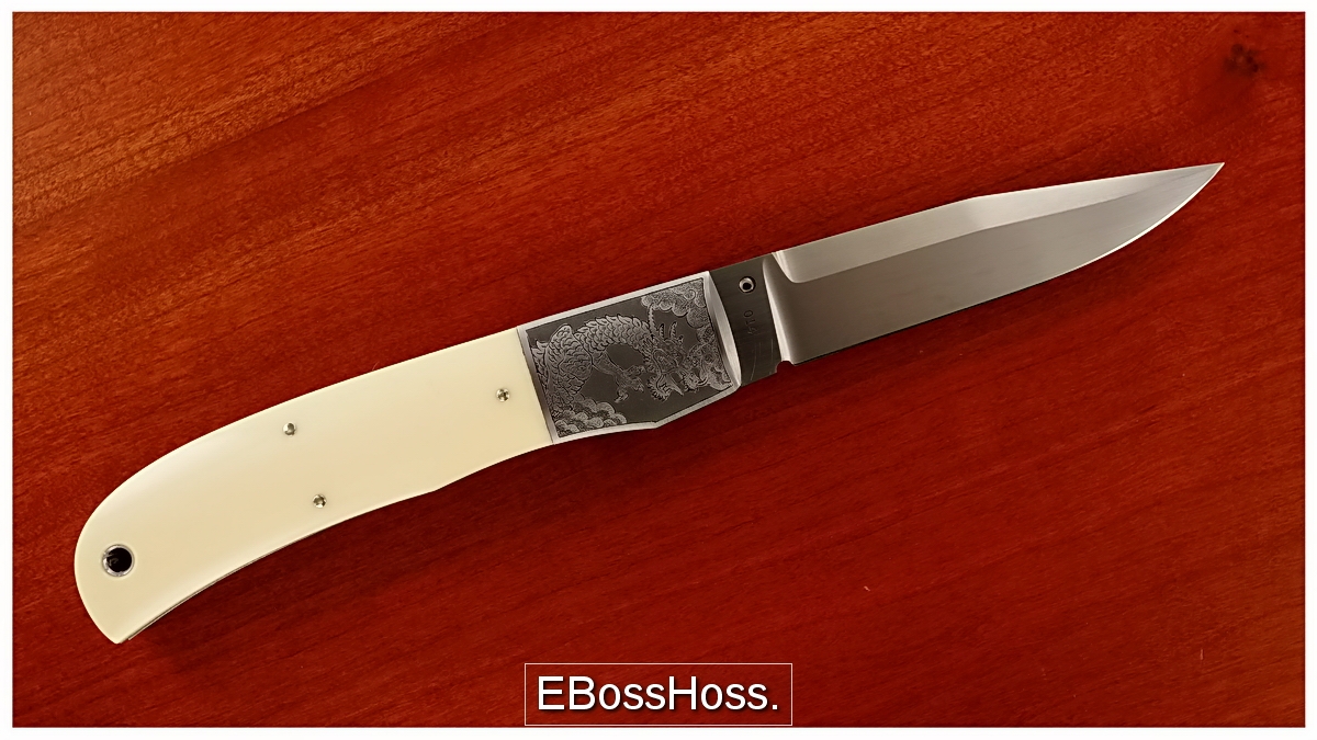 Jess Horn Large Ivory Linerlock Fighter